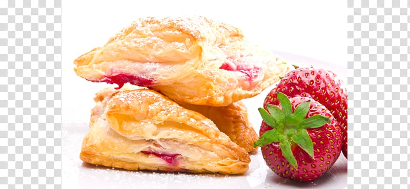 Danish pastry Puff pastry Cuban pastry Cherry pie Strawberry, strawberry transparent background PNG clipart