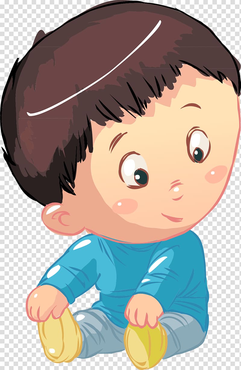 Child Cartoon Play Illustration, Lovely children transparent background PNG clipart