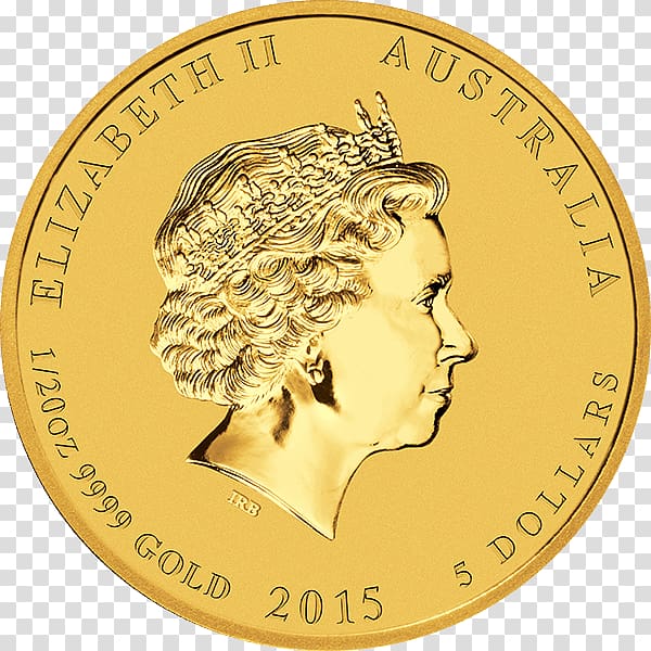 Perth Mint Gold coin Bullion coin Australian Gold Nugget, gold transparent background PNG clipart