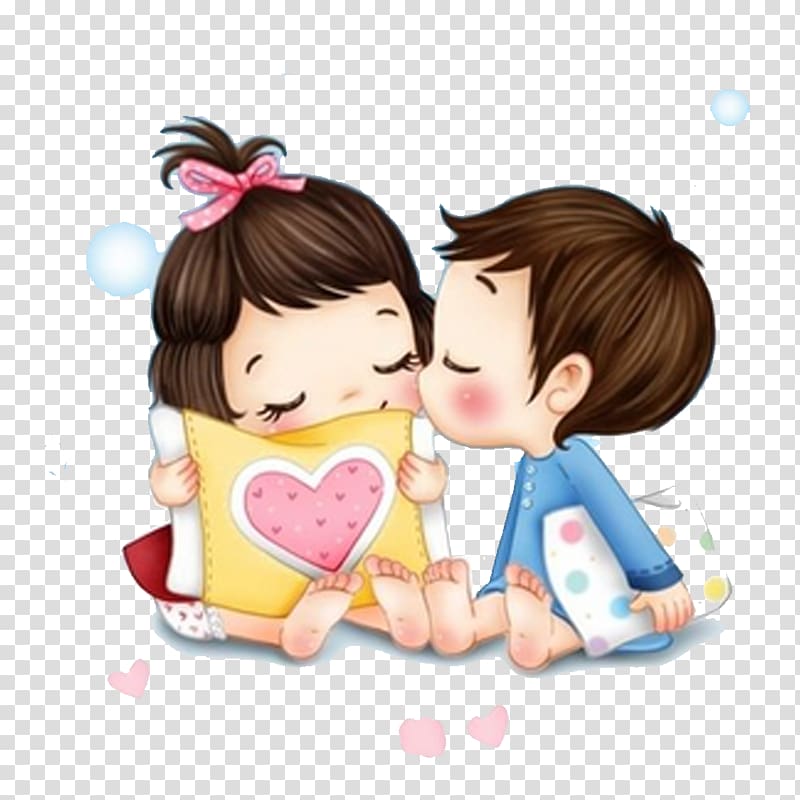 girl and boy illustration, iPhone 5s Love Romance , Cartoon couple material transparent background PNG clipart