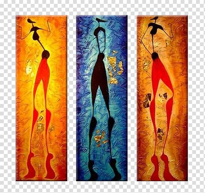 Modern art Painting Triptych Abstract art Contemporary art, painting transparent background PNG clipart