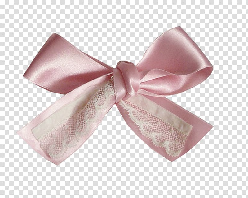 Ribbon Pink Material Textile, Bow decoration transparent background PNG clipart