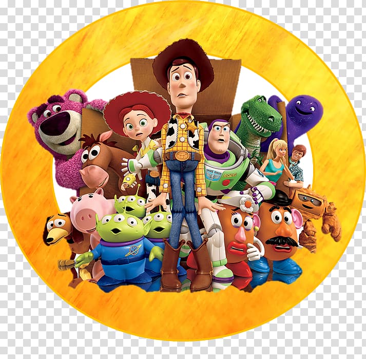 Toy Story characters against blue background, Buzz Lightyear Sheriff Woody Andy Toy Story 3: The Video Game, toy story transparent background PNG clipart