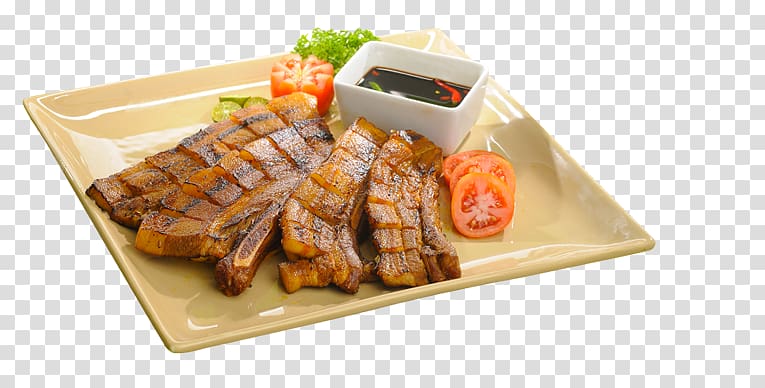 Unagi Teriyaki Meat Side dish Recipe, chicken plate transparent background PNG clipart