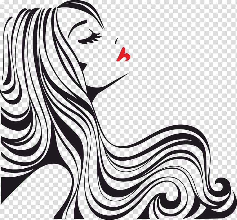 Woman Illustration Woman Silhouette Hairdressing Transparent