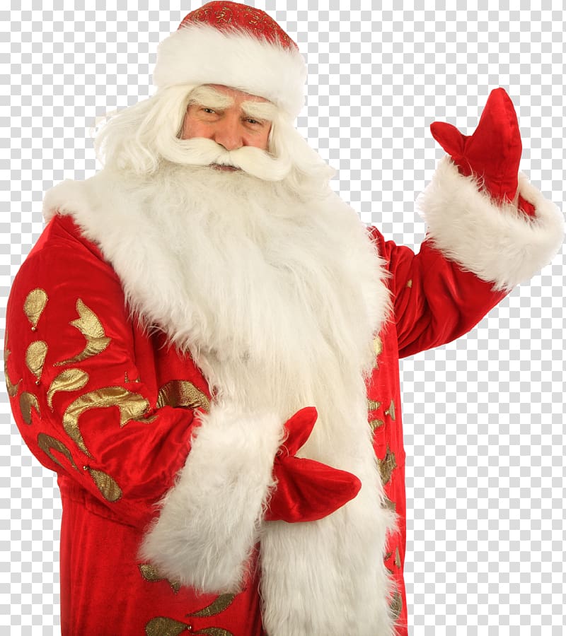 Ded Moroz Snegurochka Santa Claus grandfather New Year, santa claus transparent background PNG clipart