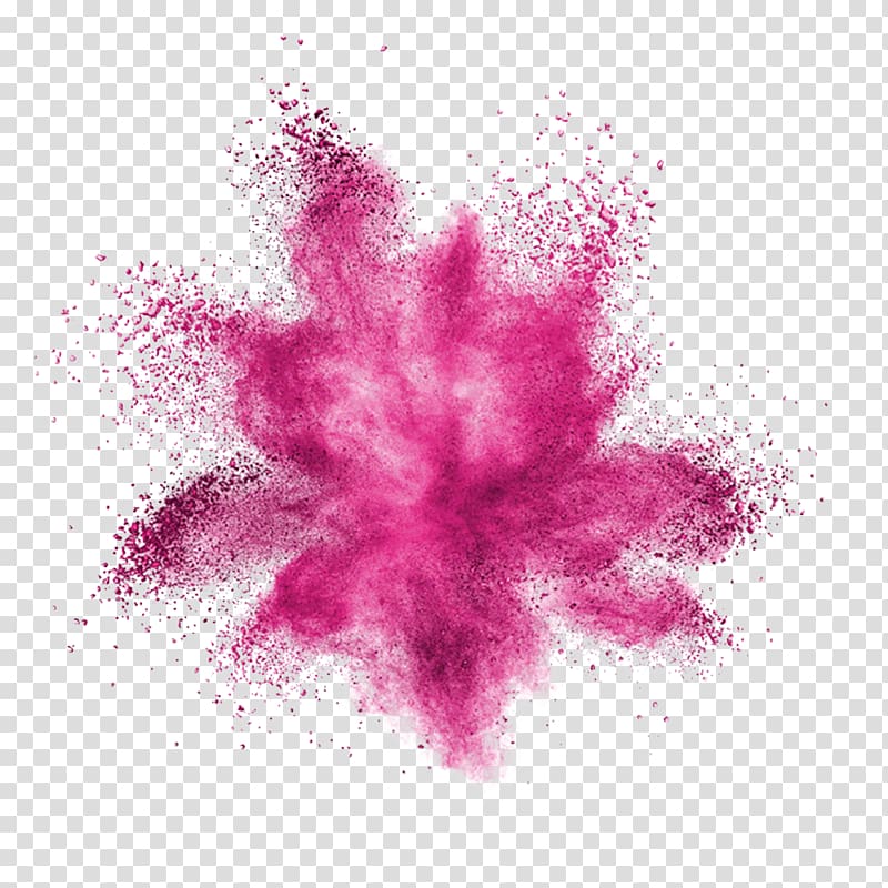 pink powder illustration, Dust explosion Red , Purple splash particles transparent background PNG clipart