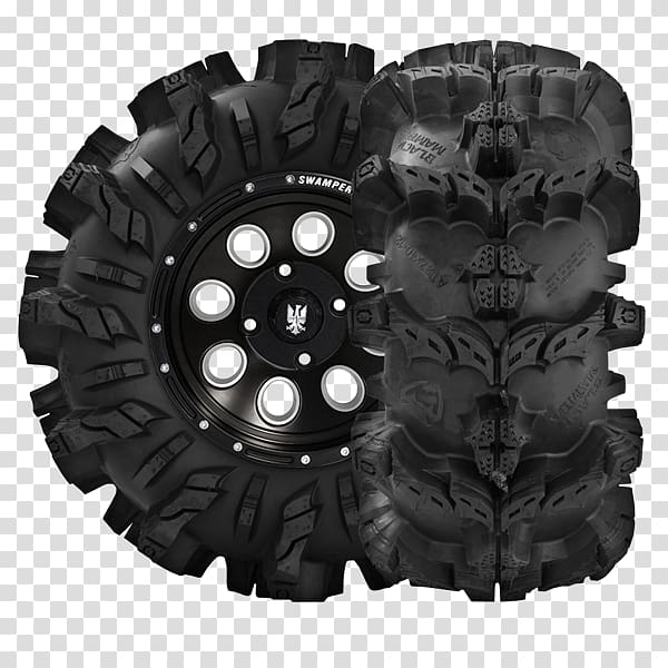 Car Side by Side All-terrain vehicle Tire Rim, black tire transparent background PNG clipart