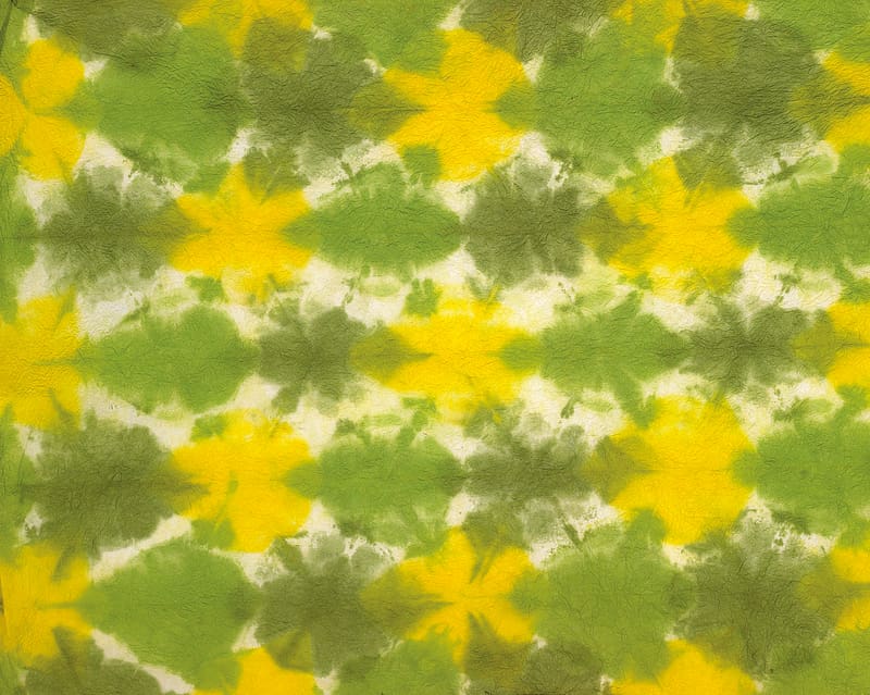 Paper Tie-dye Yellow Textile, Abstract star pattern leaves transparent background PNG clipart