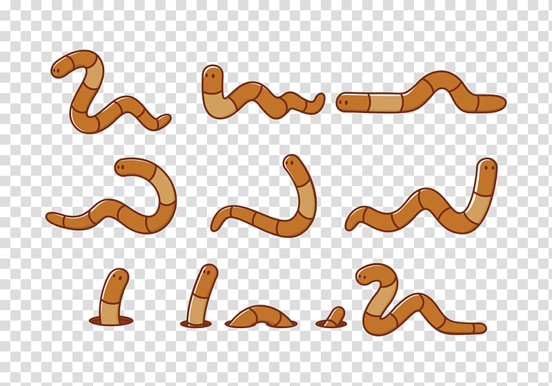 Cartoon Earthworm Animal, Earth worm transparent background PNG clipart