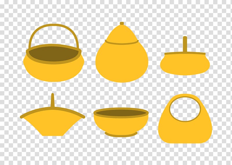 Icon, Turmeric bamboo baskets transparent background PNG clipart
