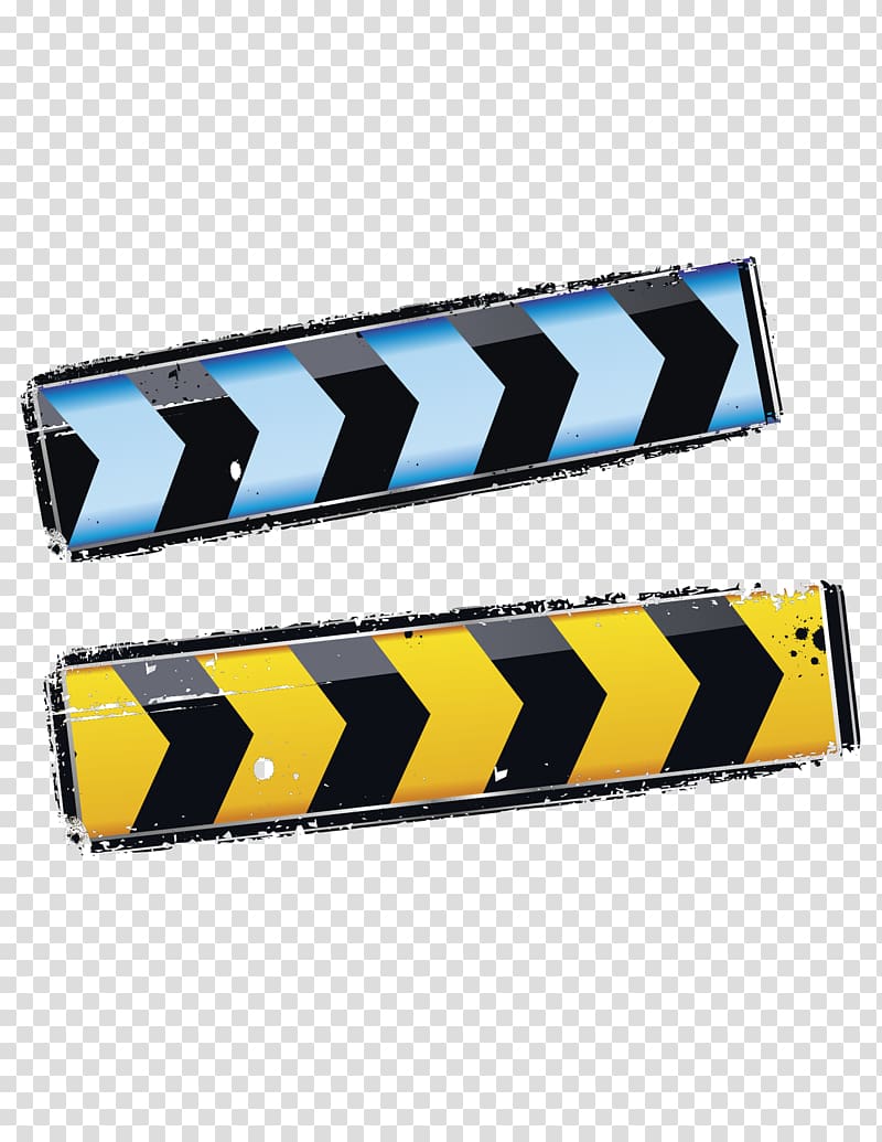 Arrow, Blue Yellow Flag roadblocks transparent background PNG clipart