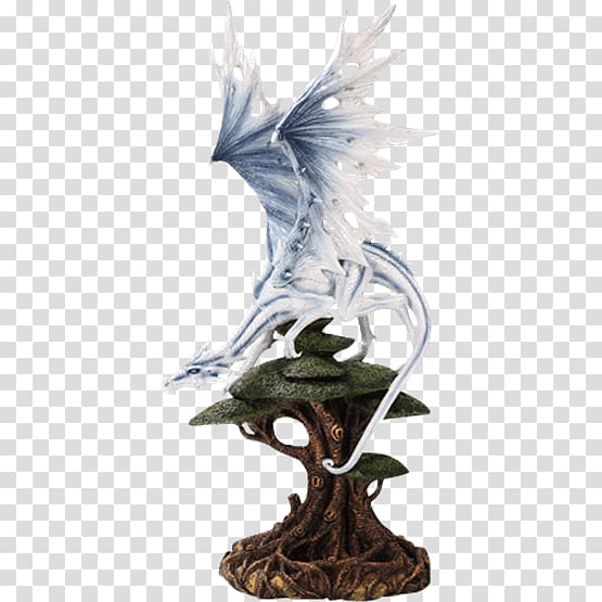 Statue White dragon Figurine The Thinker, dragon transparent background PNG clipart