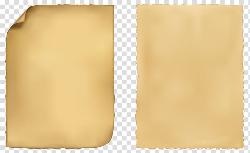 two brown papers illustration, Kraft paper Parchment, Ancient Paper transparent background PNG clipart