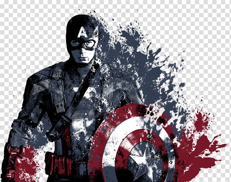 Captain America, Captain America Iron Man T-shirt Marvel Cinematic Universe Fan art, captain america transparent background PNG clipart