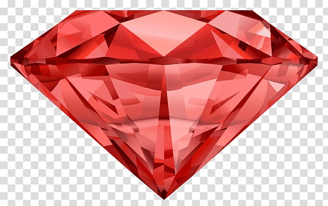 red diamond , Ruby Gem transparent background PNG clipart