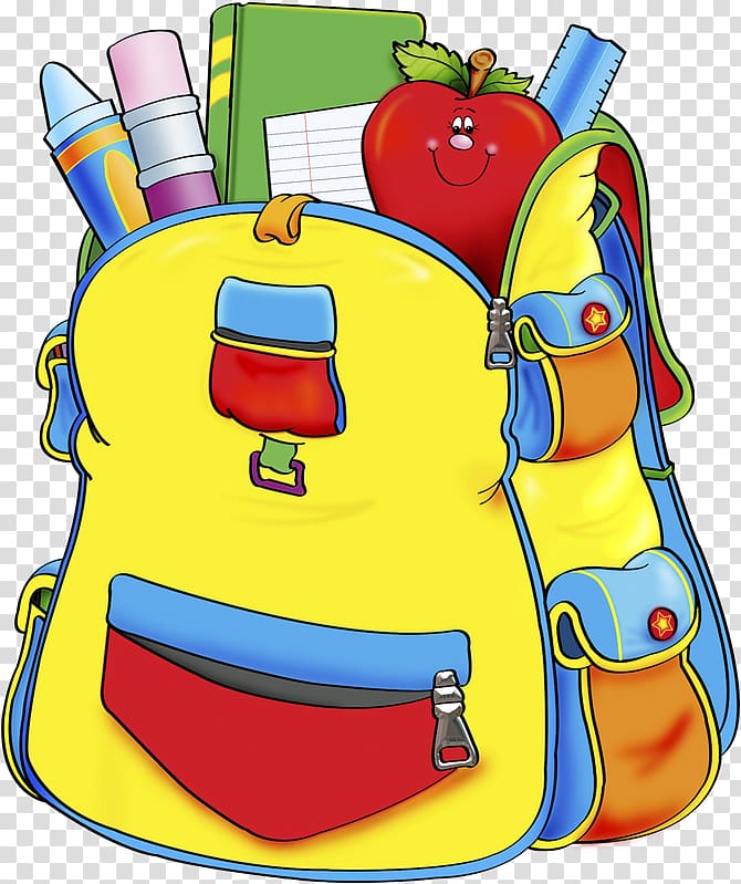 Cartoon School Bag Illustration, School Bag, Bag, Backpack PNG