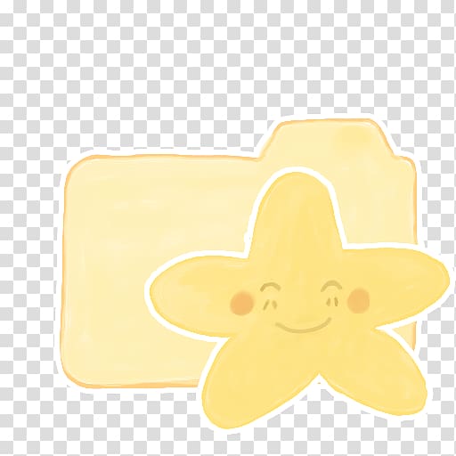 yellow star illustration, material yellow, Folder Vanilla Happy transparent background PNG clipart