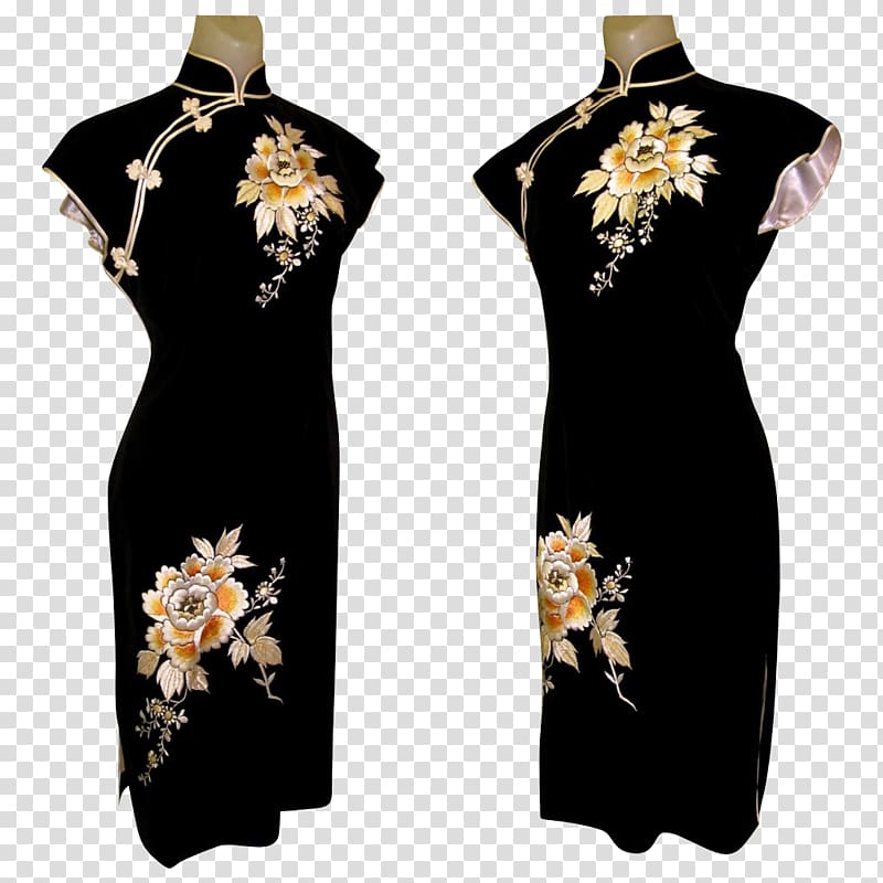 Dress Cheongsam Fashion Silk Sleeve, dress transparent background PNG clipart