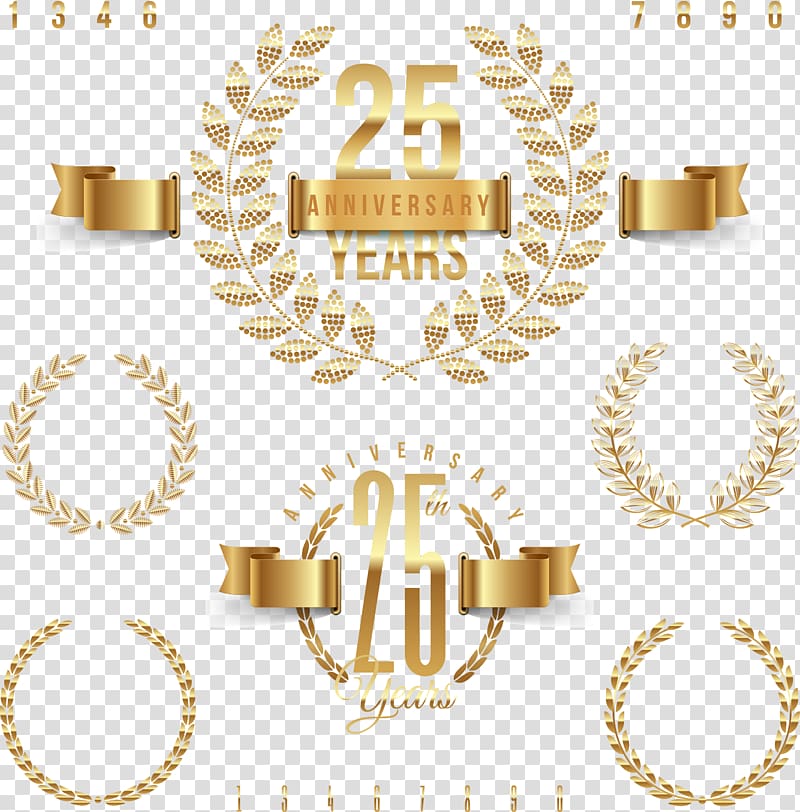 25th anniversary logo, with shiny silver ring and gold ribbon isolated on  black background. vector design for birthday celebration. Stock Vector |  Adobe Stock