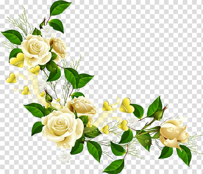 white roses border, Border Flowers , corner flower transparent background PNG clipart