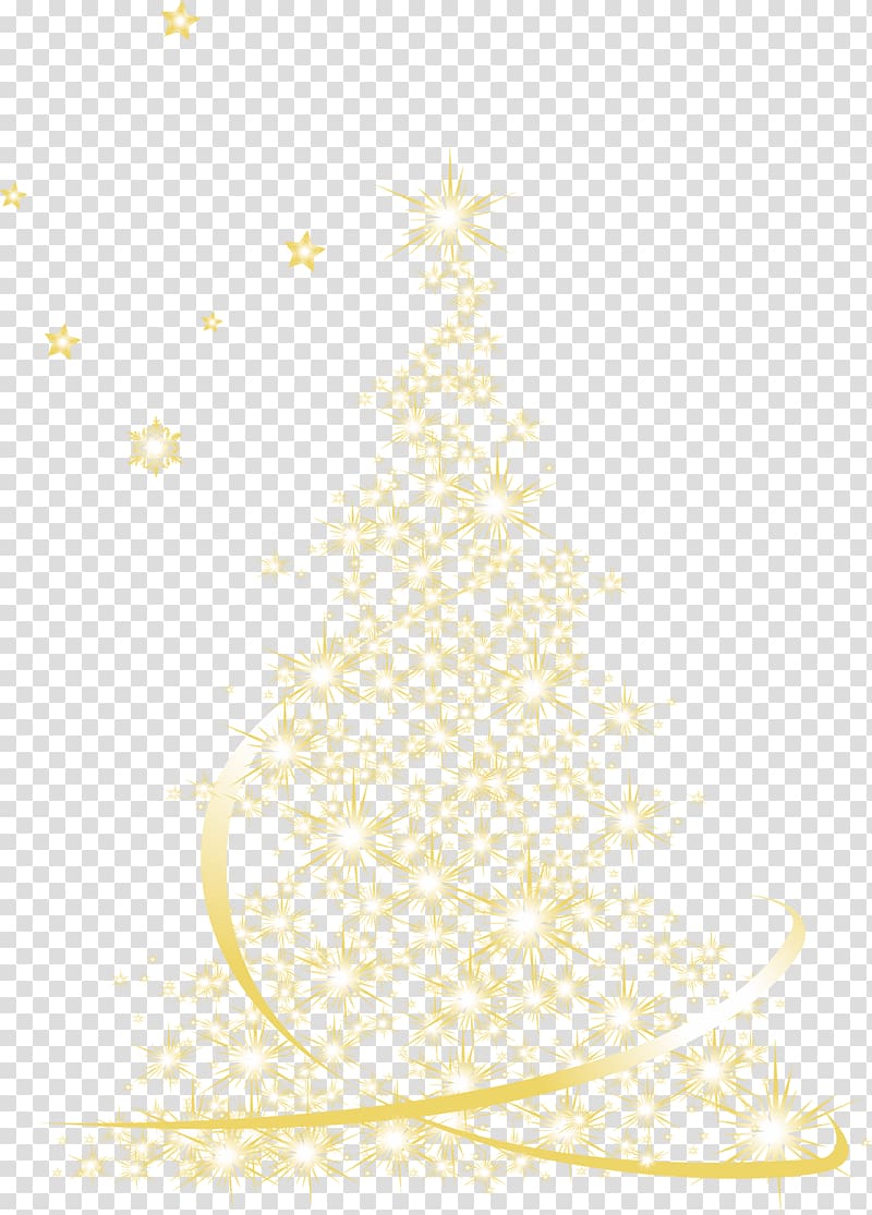 Christmas tree , Christmas tree Pattern, Golden Christmas tree light effect transparent background PNG clipart