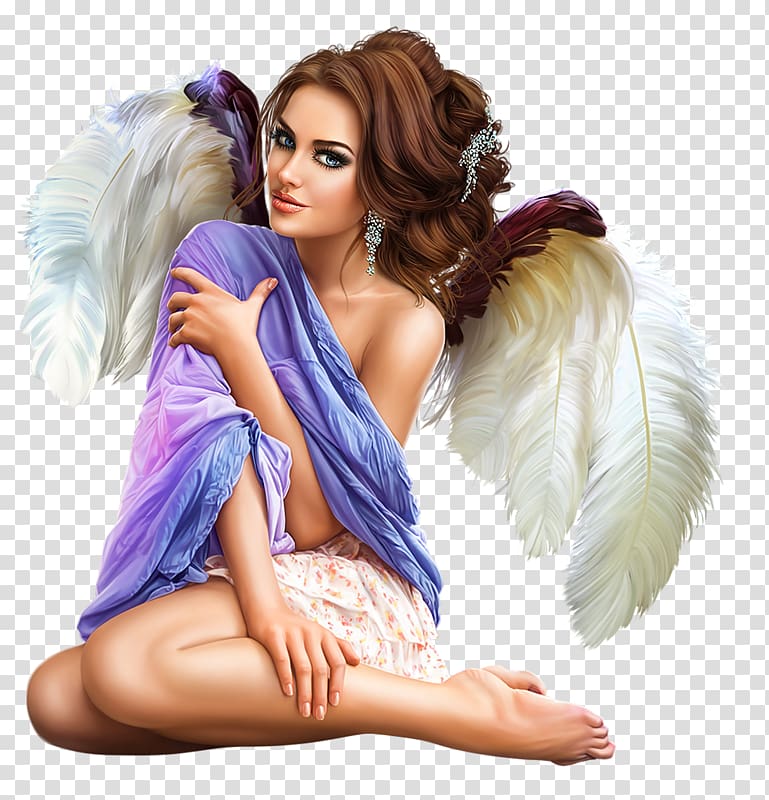 angel illustration, 3D computer graphics Diary Woman Girl, fantasy women transparent background PNG clipart