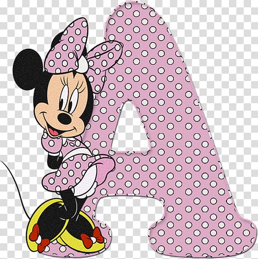 Minnie Mouse Mickey Mouse Polka dot Alphabet, minnie mouse transparent background PNG clipart