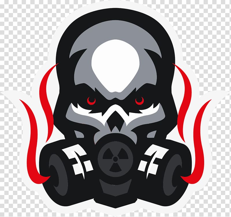 Skull Wearing Gas Mask Illustration Point Blank Electronic Sports