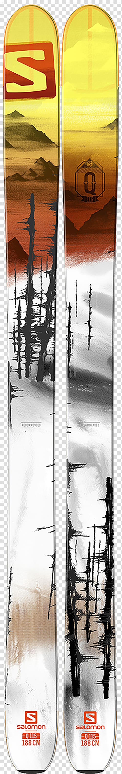 Skiing Salomon Group Salomon Q-105 2016 Sporting Goods, skiing transparent background PNG clipart