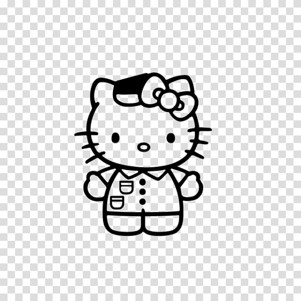 Hello Kitty T-shirt Coloring book Decal, T-shirt, white, face