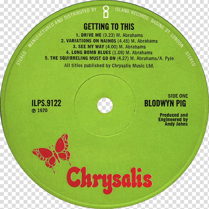 Chrysalis Records Jethro Tull Songs from the Wood Album Record label, Record Label transparent background PNG clipart