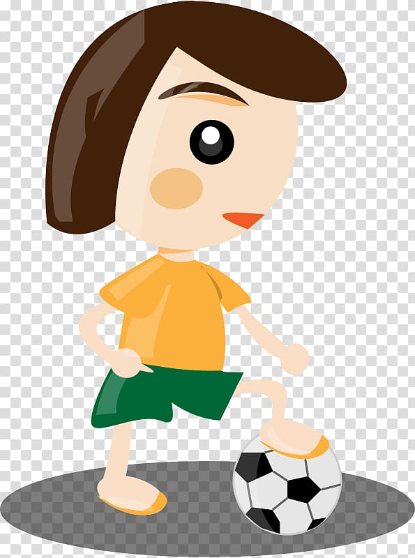 Cartoon Girl Sport , Orange clothes, short hair girl transparent background PNG clipart