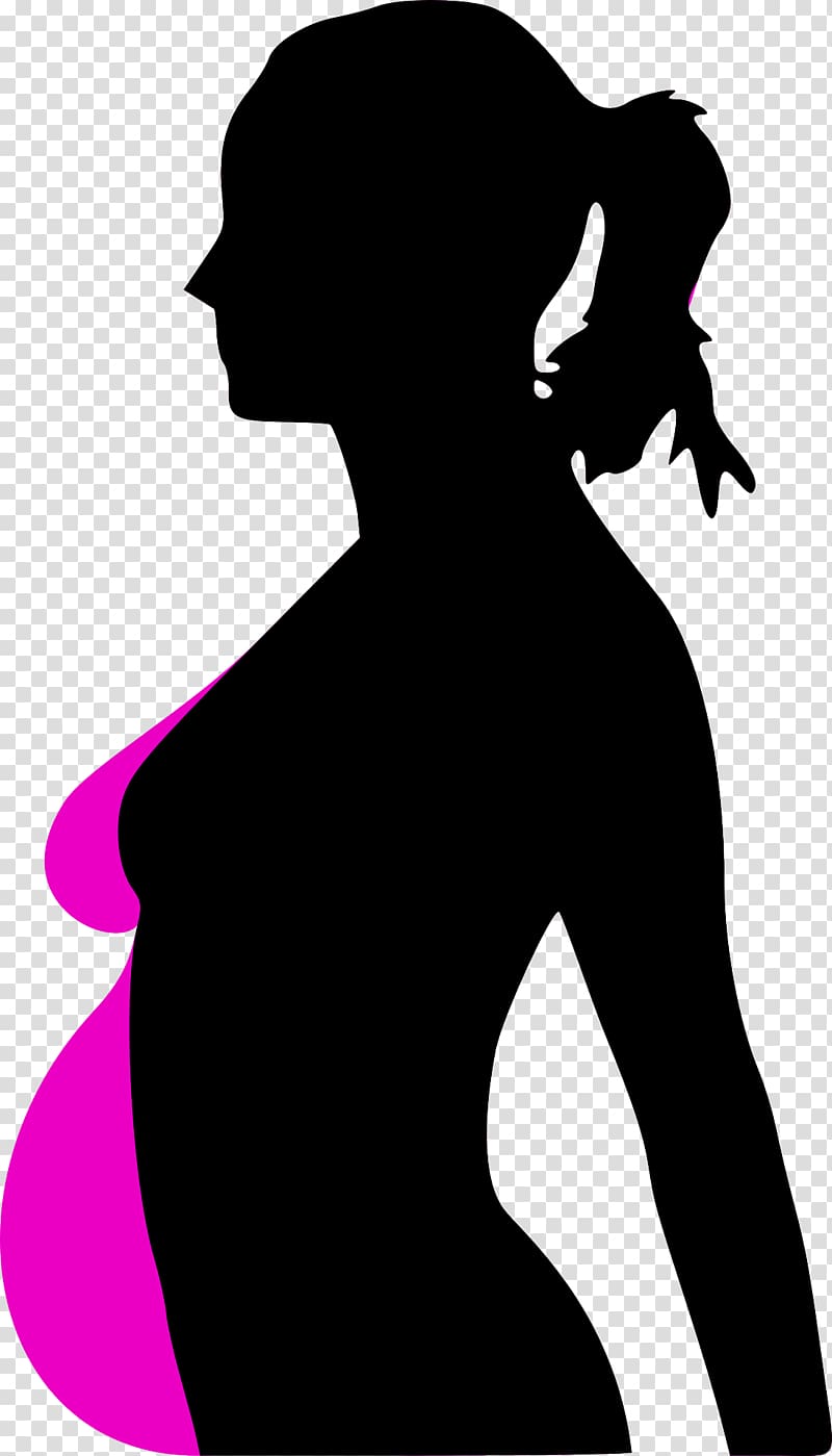 Teenage pregnancy Woman , sillhouette transparent background PNG clipart