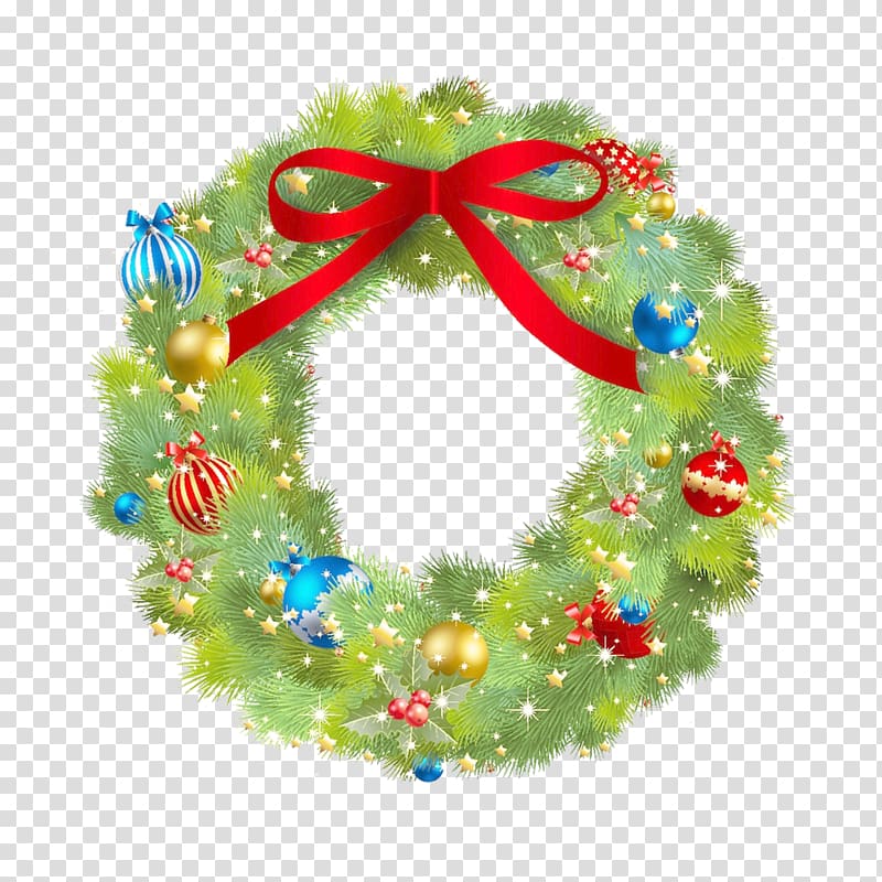 Wreath Christmas Free content , Free Christmas wreath pull material transparent background PNG clipart