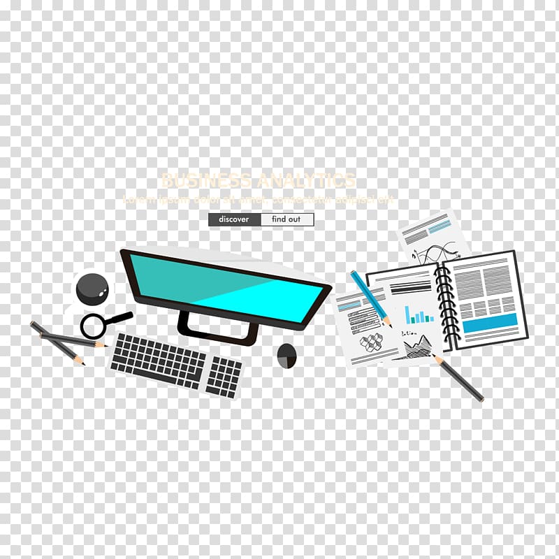 Digital marketing Business, creative flat computer office transparent background PNG clipart