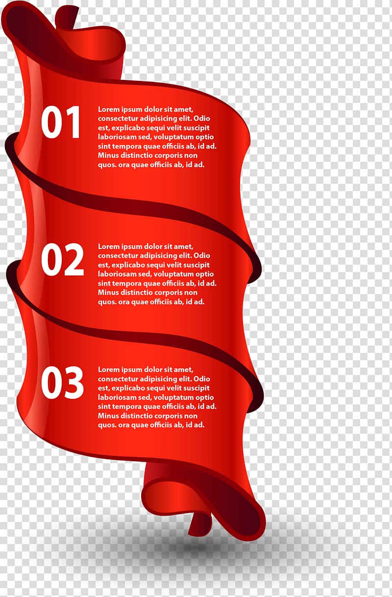 Red Ribbon Infographic, Table transparent background PNG clipart