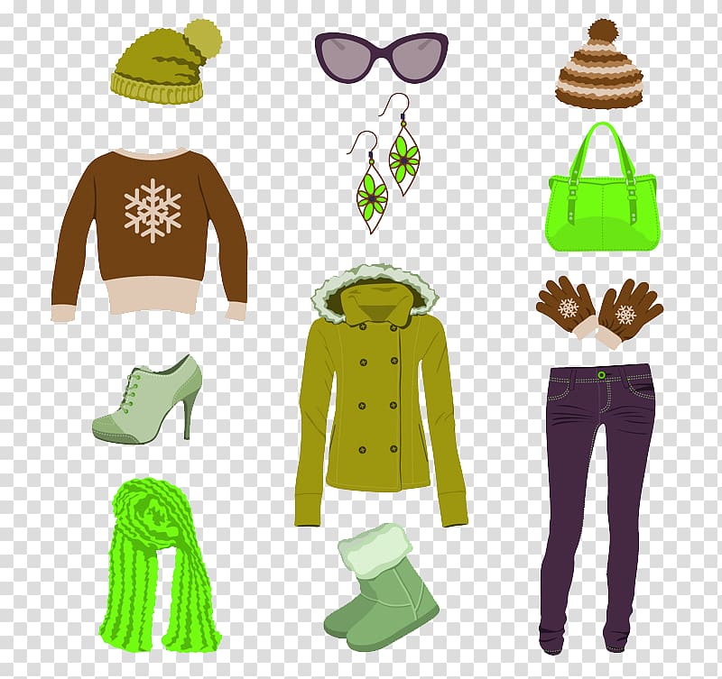 Clothing Winter Euclidean Glove, Vintage Clothing transparent background PNG clipart