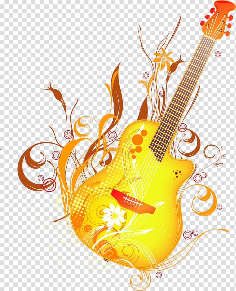 Guitar Graphic design Illustration, guitar transparent background PNG clipart