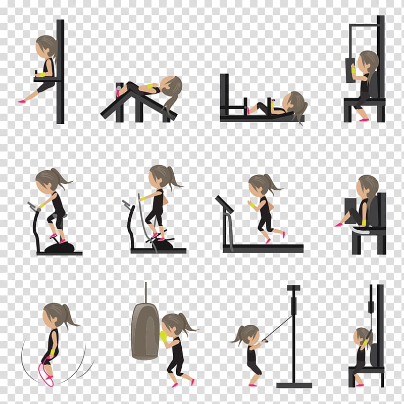 Fitness centre Euclidean Bodybuilding, Fitness girl transparent background PNG clipart