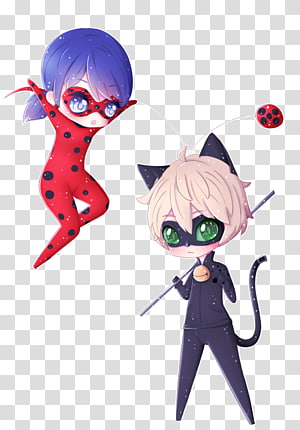 How To Draw Cat Noir Chibi, Ladybug And Cat Noir - Ladybug And Cat Noir  Easy Drawing, HD Png Download, png download, transparent png image