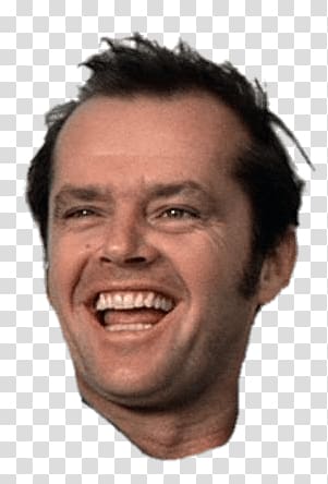 man's face, Jack Nicholson One Flew Over the Cuckoo's Nest 1975 transparent background PNG clipart