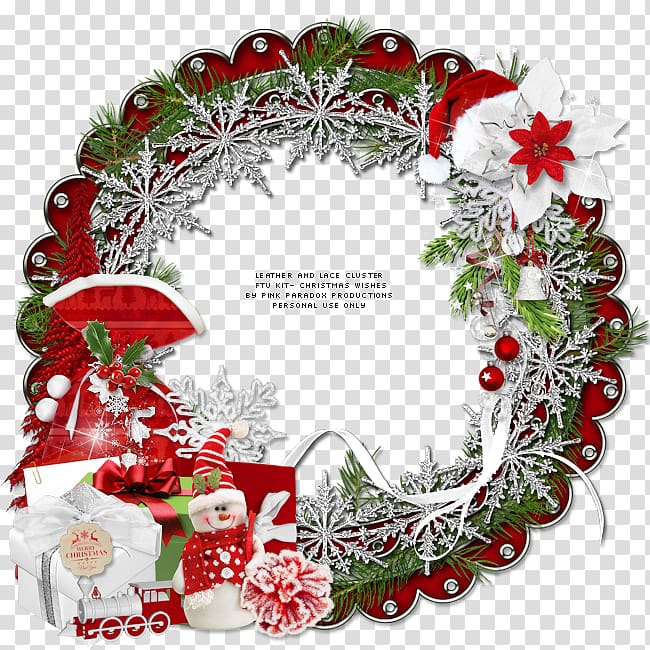 Christmas decoration Gift Wreath Christmas ornament, tags transparent background PNG clipart