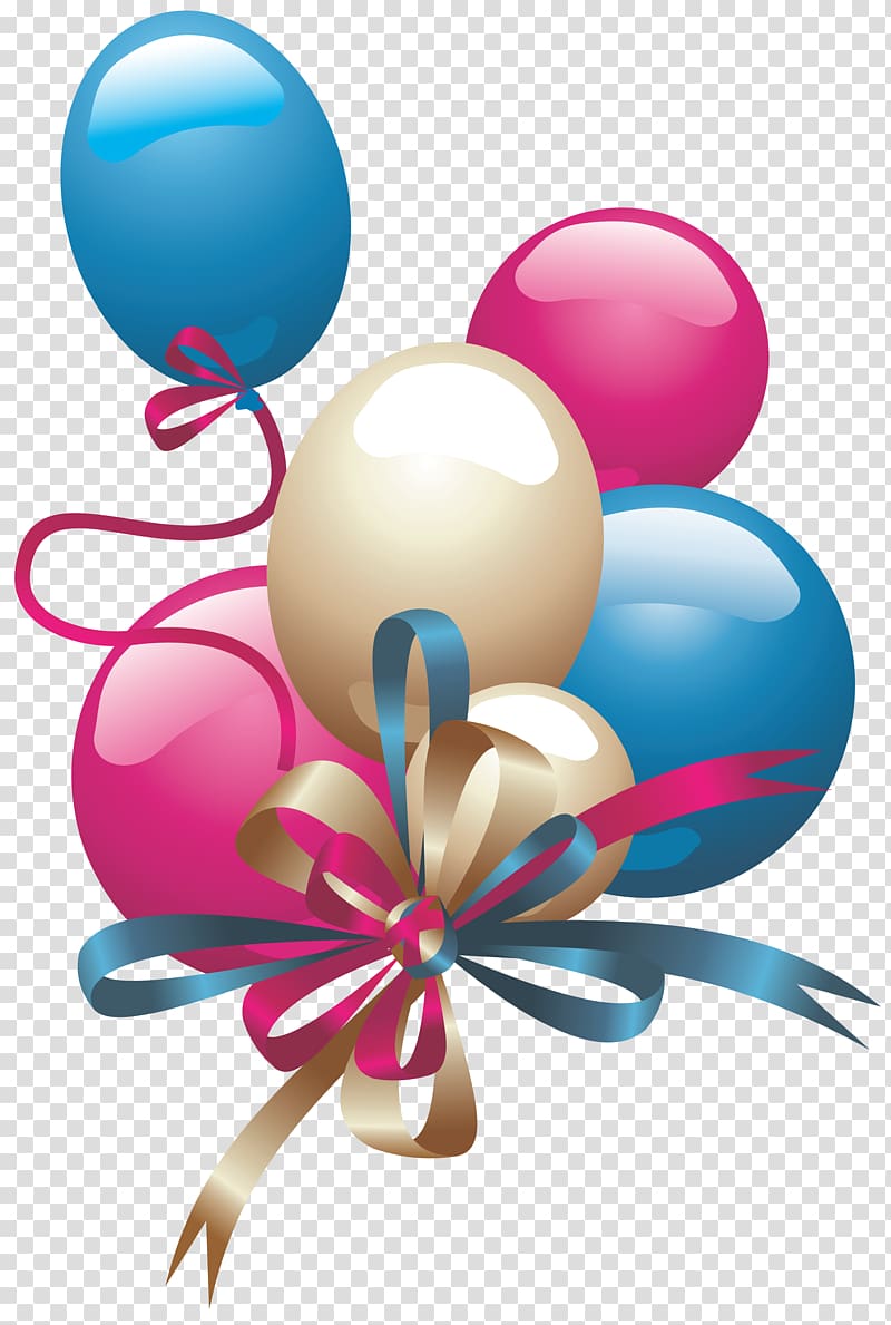 Balloon , Balloons , illustration of balloons and ribbons transparent background PNG clipart