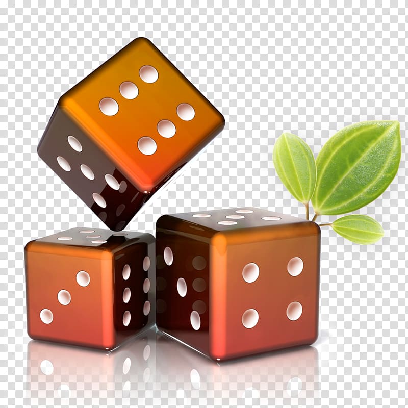 Dice Gambling Casino token, Free golden dice to pull the material transparent background PNG clipart