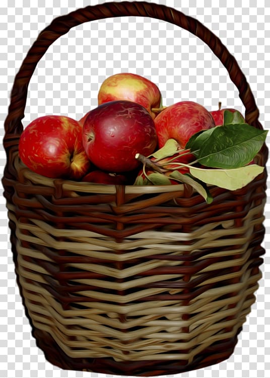 Apple juice Apple juice Gift basket, A basket of apples transparent background PNG clipart