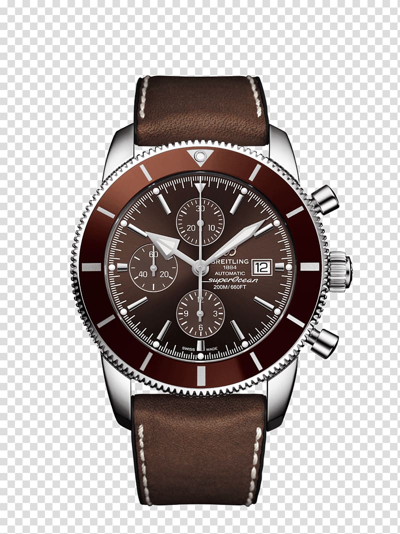 Breitling SA Superocean Watch Chronograph Strap, watch transparent background PNG clipart