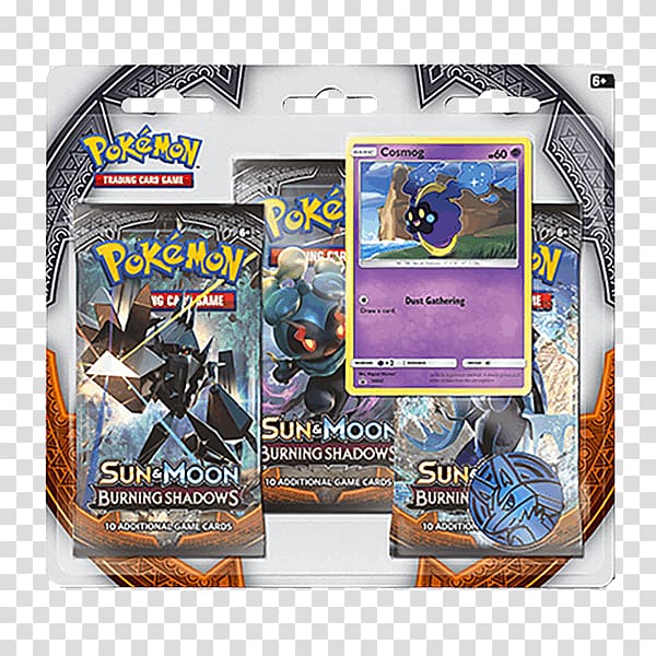 Pokémon Sun and Moon Shadows 3 Pokémon Trading Card Game Booster pack, blister pack transparent background PNG clipart