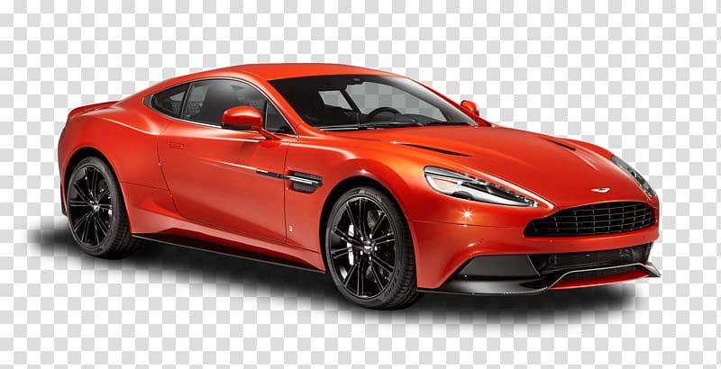 red Aston Martin coupe, Red Aston Martin transparent background PNG clipart