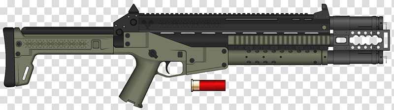 Ranged weapon Shotgun Assault rifle, green shoots transparent background PNG clipart